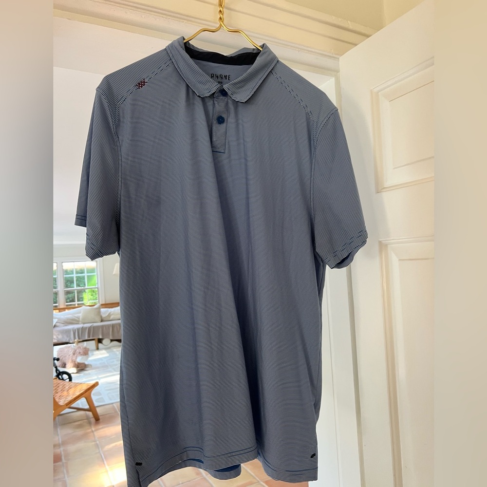 RHONE Commuter Striped Polo Shirt